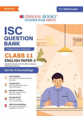 Oswaal ISC Question Bank Class 11 English Paper-2 | Chapterwise | Topicwise | Solved Papers | For 2025 Exams