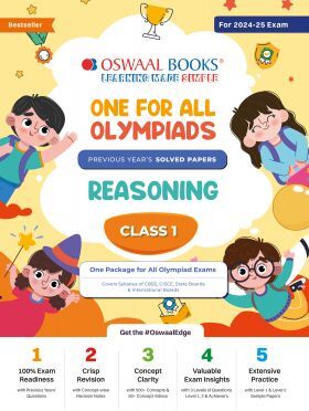 Oswaal One For All Olympiad Class 1 Reasoning - Previous Years Solved Papers - For - Exam
