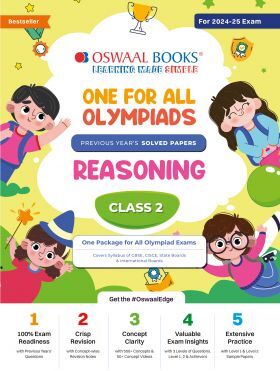Oswaal One For All Olympiad Class 2 Reasoning - Previous Years Solved Papers - For - Exam