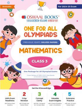 Oswaal One For All Olympiad Class 3 Mathematics - Previous Years Solved Papers - For - Exam