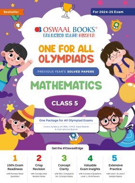 Oswaal One For All Olympiad Class 5 Mathematics - Previous Years Solved Papers - For - Exam