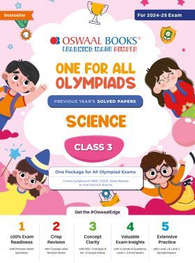Oswaal One For All Olympiad Class 3 Science - Previous Years Solved Papers - For - Exam