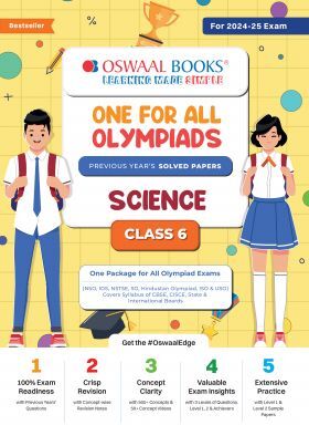 Oswaal One For All Olympiad Class 6 Science - Previous Years Solved Papers - For - Exam