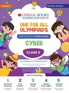 Oswaal One For All Olympiad Class 5 Cyber - Previous Years Solved Papers - For 2024-25 Exam