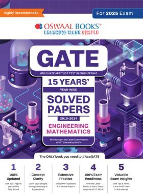 Oswaal GATE Year-wise 15 Years' Solved Papers 2010 to 2024 - Engineering Mathematics For 2025 Exam