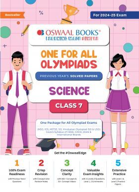 Oswaal One For All Olympiad Class 7 Science - Previous Years Solved Papers - For 2024-25 Exam