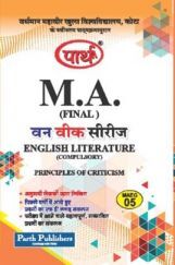 M. A. Final English Literature (Compulsory) Principles Of Criticism M. A. Final English Literature (Compulsory) Principles Of Criticism