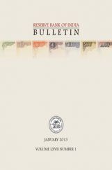 Reserve Bank of India Bulletin January 2013 Volume LXVII Number 1 Reserve Bank of India Bulletin January 2013 Volume LXVII Number 1