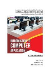 Introduction To Computer Application Introduction To Computer Application