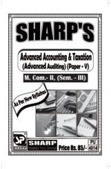 Advanced Accounting And Taxation (Advanced Auditing) Advanced Accounting And Taxation (Advanced Auditing)