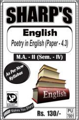 Poetry In English Poetry In English