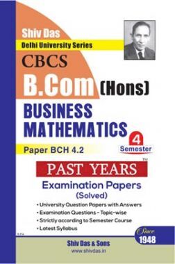 Business Mathematics For B.Com Hons Semester 4 For Delhi University Business Mathematics For B.Com Hons Semester 4 For Delhi University