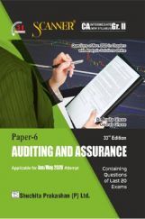 Shuchita Prakashan Scanner CA Intermediate Group-II (New Syllabus) Paper-6 Auditing And Assurance (Applicable For May 2021)