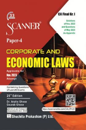 Shuchita Prakashan Scanner CA Final Group - I Paper - 4 Corporate and Economic Laws (Applicable for Nov. 2023)