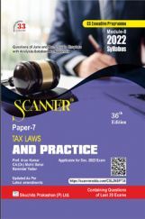 Shuchita Prakashan Scanner CS Executive Programme Module - II (2022 Syllabus) Paper -7 Tax Laws And Practice Shuchita Prakashan Scanner CS Executive Programme Module - II (2022 Syllabus) Paper -7 Tax Laws And Practice