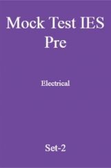 Mock Test IES Pre Electrical Engineering Set-2 Mock Test IES Pre Electrical Engineering Set-2