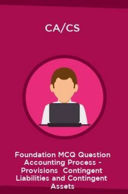 CA/CS Foundation MCQ Question Accounting Process - Provisions  Contingent  Liabilities and Contingent  Assets