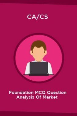 CA/CS Foundation MCQ Question Analysis Of Market 