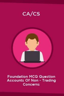 CA/CS Foundation MCQ Question Accounts Of Non - Trading Concerns