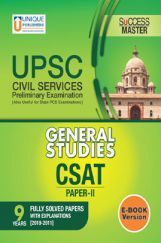 UPSC Prelims Exams General Studies Paper-II CSAT 9 Fully Solved Papers With Explanations [2019-2011]