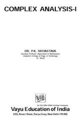 Complex Analysis By Dr. P.K. Srivastava Complex Analysis By Dr. P.K. Srivastava
