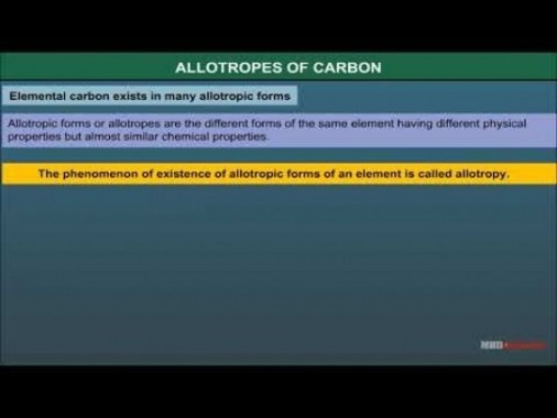 Class 11 Chemistry - Allotropes Of Carbon Video by MBD Publishers