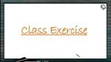 Animal Kingdom - Class Exercise (Session 1) Animal Kingdom - Class Exercise (Session 1)