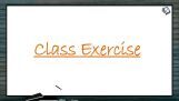 Animal Kingdom - Class Exercise (Session 4) Animal Kingdom - Class Exercise (Session 4)