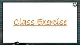 Biomolecules - Class Exercise (Session 1) Biomolecules - Class Exercise (Session 1)