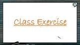 Carboxylic Acid - Class Exercise (Session 1) Carboxylic Acid - Class Exercise (Session 1)