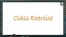 Centre of Mass - Class Exercise (Session 3)