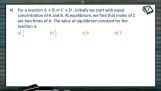 Chemical Equilibrium - Class Exercise-Part-II (Session 4 & 5) Chemical Equilibrium - Class Exercise-Part-II (Session 4 & 5)