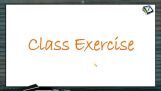 Chemical Kinetics - Class Exercise (Session 3) Chemical Kinetics - Class Exercise (Session 3)