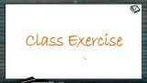 Chemical Kinetics - Class Exercise (Session 6) Chemical Kinetics - Class Exercise (Session 6)