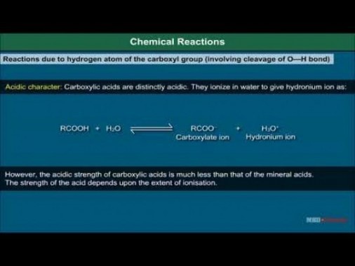 Class 12 Chemistry - Chemical Properties Of Carboxylic Acids Video by MBD Publishers
