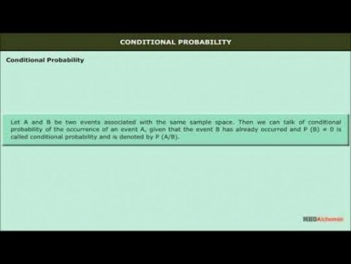 Class 12 Maths - Conditional Probability Video by MBD Publishers