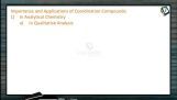 Coordination Compounds - Importance And Applications Of Coordination Compounds I (Session 8) Coordination Compounds - Importance And Applications Of Coordination Compounds I (Session 8)