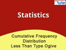 Class 10 Mathematics - Cumulative Frequency Distribution - Less Than Type Ogive Video by Lets Tute