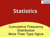 Class 10 Mathematics - Cumulative Frequency Distribution - More Than Type Ogive Video by Lets Tute Class 10 Mathematics - Cumulative Frequency Distribution - More Than Type Ogive Video by Lets Tute