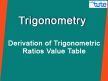 Class 10 Mathematics - Derivation For Trigonometric Ratios Value Table Video by Lets Tute