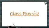 Digestion And Absorption - Class Exercise I (Session 3) Digestion And Absorption - Class Exercise I (Session 3)