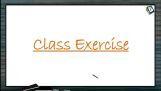 Digestion And Absorption - Class Exercise (Session 6) Digestion And Absorption - Class Exercise (Session 6)