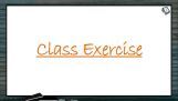 Economic Botany - Class Exercise (Session 1) Economic Botany - Class Exercise (Session 1)
