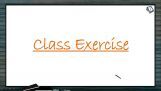 Ecosystem - Class Exercise (Session 2) Ecosystem - Class Exercise (Session 2)