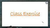 Ecosystem - Class Exercise (Session 4) Ecosystem - Class Exercise (Session 4)