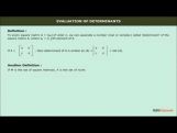 Class 12 Maths - Evaluation Of Determinant Video by MBD Publishers Class 12 Maths - Evaluation Of Determinant Video by MBD Publishers