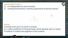 Friction - Laws Of Static Friction (Session 1)