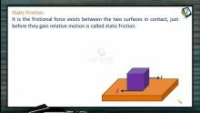 Friction - Static Friction (Session 1)
