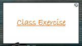 Human Health And Diseases - Class Exercise (Session 1) Human Health And Diseases - Class Exercise (Session 1)
