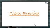 Locomotion And Movement - Class Exercise (Session 2) Locomotion And Movement - Class Exercise (Session 2)